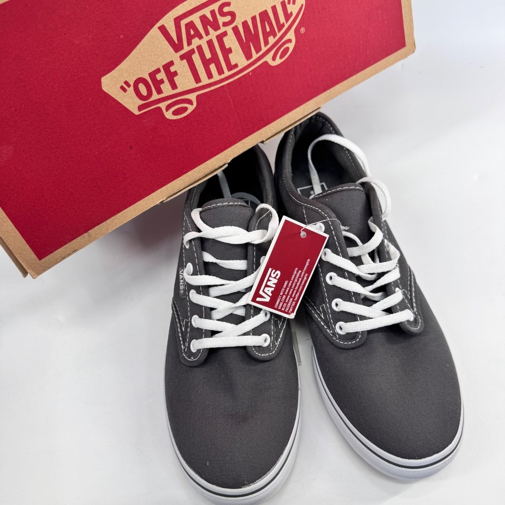 Vans Atwood Low Sneakers Womens 8 Pewter Grey Canvas Skate Shoes VN-0U4I4WV